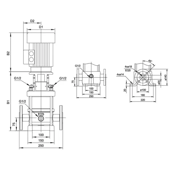 Pompe électrique professionnelle LEO LVR 400V