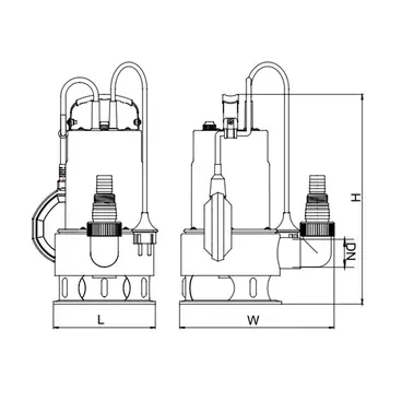 Leo XKS1000SW - Pompe de drainage submersible en acier inoxydable