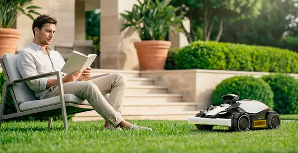 Mammotion Luba Mini 2 AWD 1000 - Tondeuse à gazon robotisée sans fil avec zone de tonte périmétrique de 1000 m²