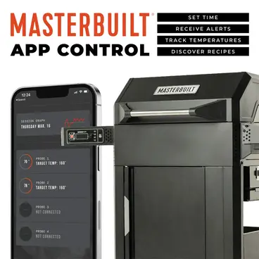 Barbecue et fumoir numérique au charbon de bois Masterbuilt AutoIgnite série 545, modèle MB20042724 