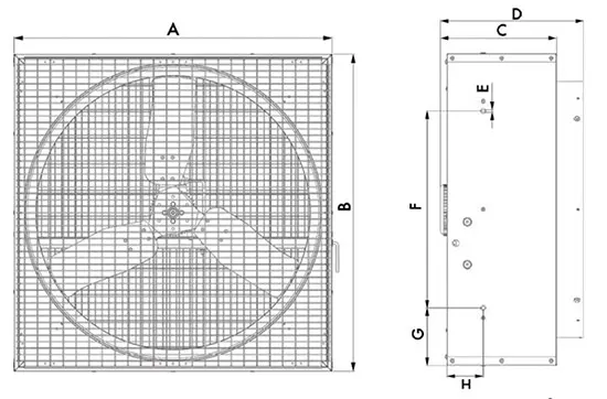 Dimensions du Munters-EDT30HE