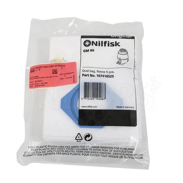 Nilfisk 107418525 - Sacs à poussière en molleton