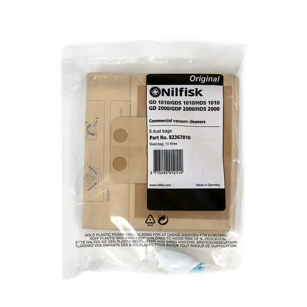 Nilfisk 82367810 - Kit 5 sacs à poussière en papier