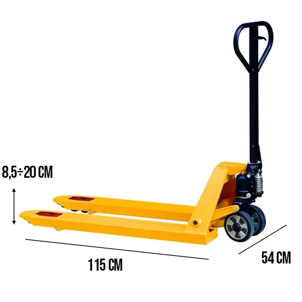Novamach N2/GP - Transpalette avec fourche à galet de 200 mm