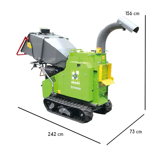 Broyeur de branches à chenilles Ohashi ES151GH - Briggs & Stratton 23 CV