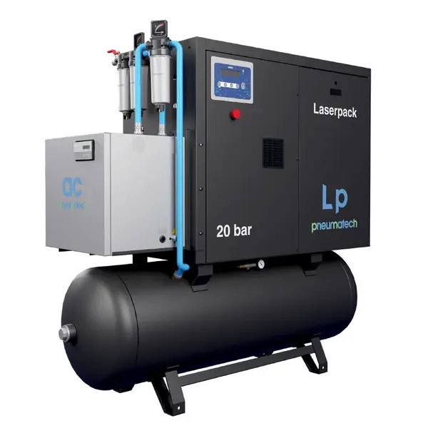 Pneumatech LP Laserpack - Compresseur à vis lubrifié pour découpe laser 20 bar