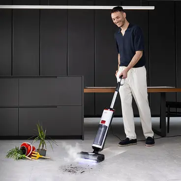 Polti RollySteam WD10 Nettoyeur de sols filaire 4 en 1 : aspire, lave, désinfecte et sèche