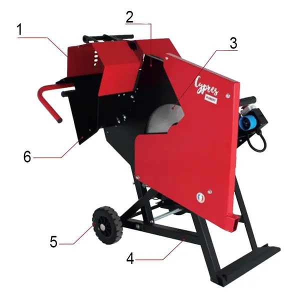 Pubert Cypres 2200 E - Coupeuse de bûches électrique 2,2 kW avec support inclinable