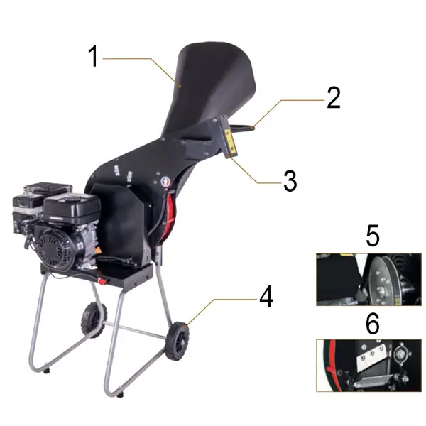 Pubert Iroko 55 P - Broyeur à essence 212 cm3, largeur de coupe max. 50 mm