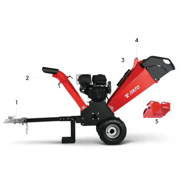 Rato GS1500 - Broyeur électrique à essence 420 cc Hauteur 65 cm