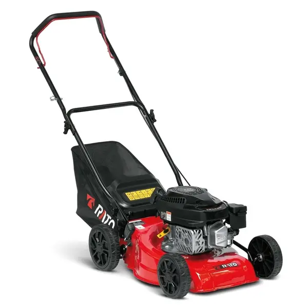 Tondeuse à gazon manuelle Rato Italian Power RMP41Q-V125 - 125 cm³ avec bac de ramassage et éjection arrière