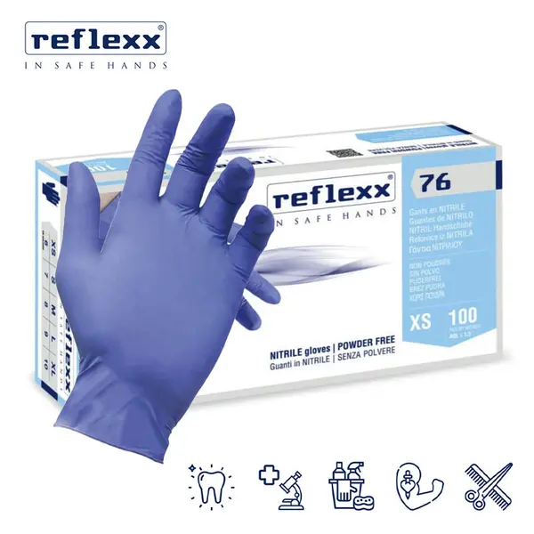 Reflexx 76 - Gants en nitrile avec protection chimique