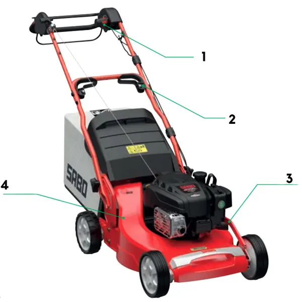 Sabo 47 - Tondeuse à gazon en aluminium VARIO à traction variable