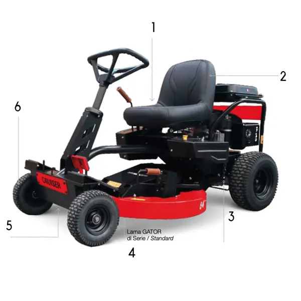 Sarp Cruiser 84 - Autoportée pour herbes hautes avec mulching