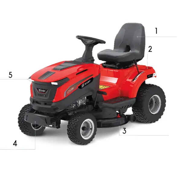 Sarp L 170 HT - Tondeuse autoportée mulching à éjection latérale de 108 cm
