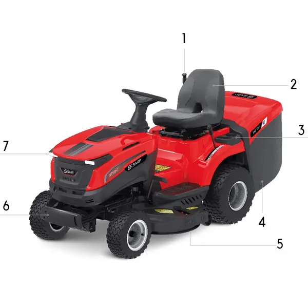 Sarp M 150 HT - Tondeuse autoportée avec capacité de ramassage de 245 L