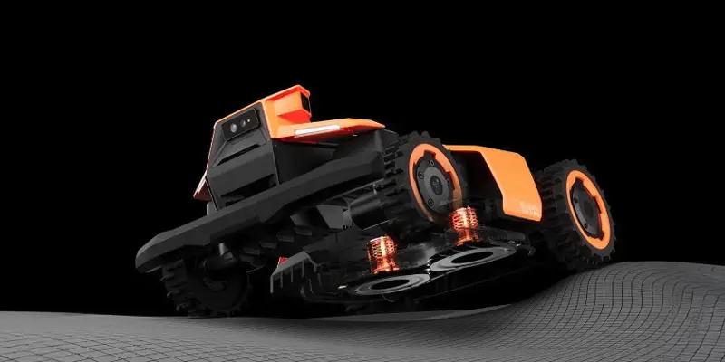 Technologie d'évitement d'obstacles par intelligence artificielle de la tondeuse robotisée professionnelle Segway Navimow Terranox CM120M1