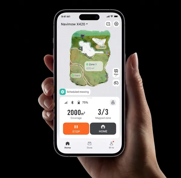 Segway Navimow X450E - Tondeuse robot multizone jusqu'à 120 zones