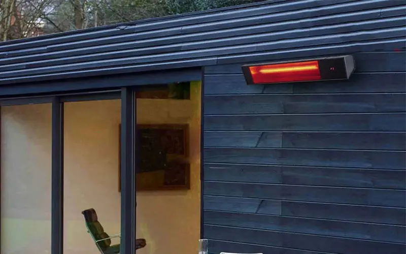 Lampe infrarouge Sined Caldo Vetro Nero 2000 WiFi - 2 kW, 3 niveaux de puissance, avec Wi-Fi