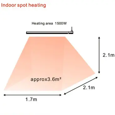 Chaleur blanche sinuée - Lampes chauffantes infrarouges 1500W