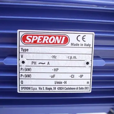 fiche technique Pompe auto-amorçante à aspiration profonde Speroni APM 200