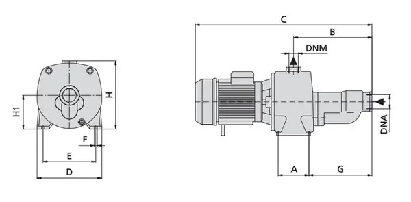 Dimensions Speroni CAM-CA 150 - Pompe à double roue