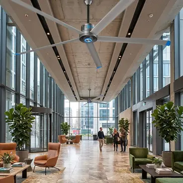 Ventilateurs de plafond Eco Fresh Air HVLS série 3 à 5 pales pour usage résidentiel et industriel