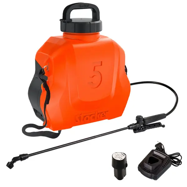 Pompe à pulvérisation d'épaule Stocker 230 - 5 L avec batterie 12 V