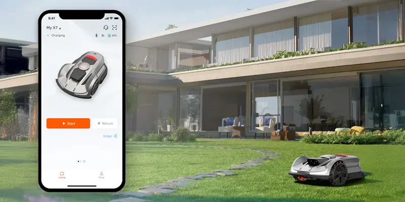 Tondeuse robot Sunseeker X7 Plus Gen 2 - Batterie au lithium 10 Ah pour grandes surfaces jusqu'à 6000 m²
