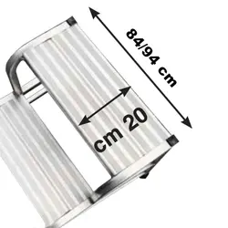 Svelt Cargo SCARGO04L80 SCARGO04L100 - Tabouret 4 marches, profondeur 20 cm