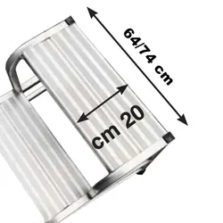 Tabouret 4 marches Svelt Cargo SCARGO04 SCARGO04L60, profondeur 20 cm