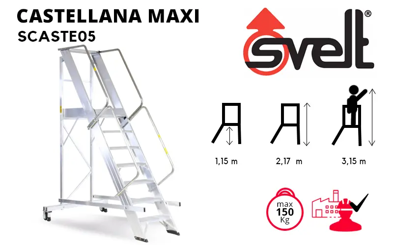 Échelle professionnelle Svelt Castellana Maxi SMAXI505