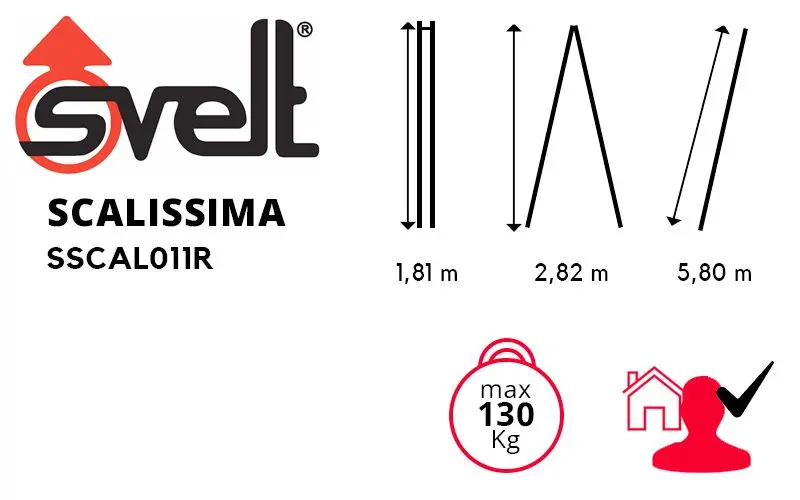 Échelle télescopique multiposition Svelt Scalissima SSCAL011R