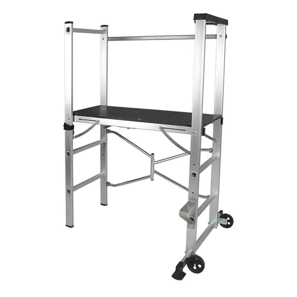 Svelt Time - Échafaudage domestique pliable en aluminium Hauteur 1,55 m