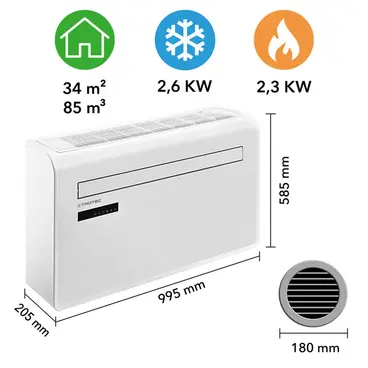 Trotec PAC-W 2650 SH - Climatiseur et chauffage mural