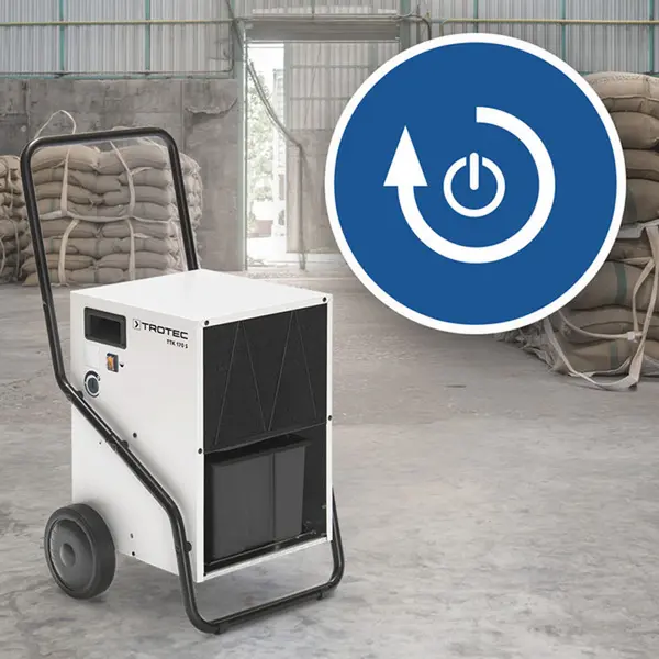 Trotec TTK 170 S 1120000155 - Le déshumidificateur reprend son fonctionnement après une panne de courant