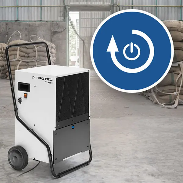 Trotec TTK 650 S 1120000171 - Le déshumidificateur reprend son fonctionnement après une panne de courant