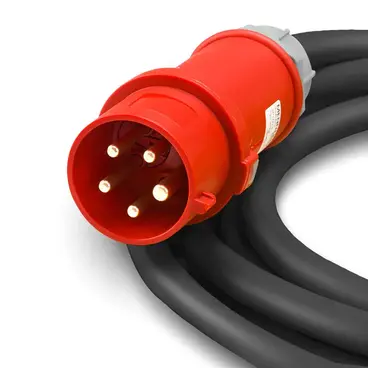 Rallonge électrique professionnelle Trotec 7333000377 6 m triphasée 400 V / 6 mm² - Fabriquée en Allemagne