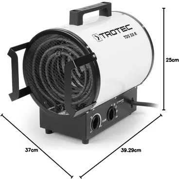 Chauffage électrique Trotec TDS 50 R - 1410000008 9 kW avec commande à 3 modes