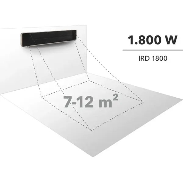 Trotec IRD 1800 1410003320 - Chauffage infrarouge extérieur sans éclairage