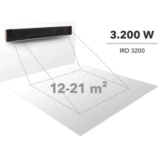 Trotec IRD 3200 1410003340 - Chauffage infrarouge extérieur sans éclairage
