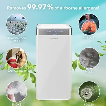 Trotec Airgoclean 200 E - Purificateur d'air automatique triple filtration