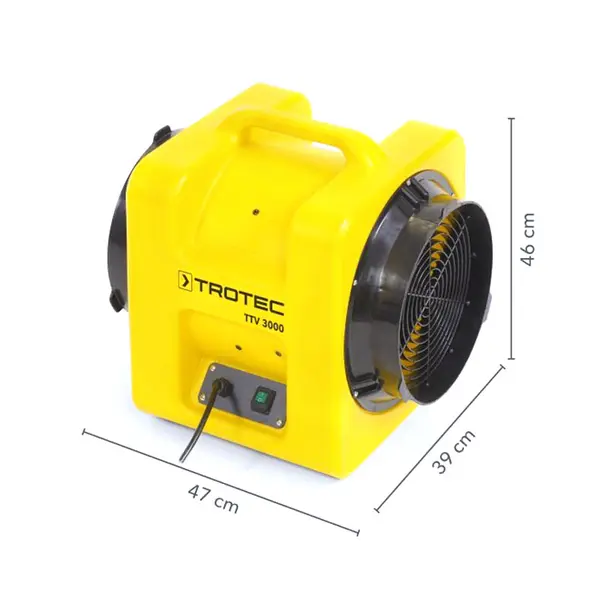 Ventilateur axial empilable Trotec TTV 3000 pour environnements de travail
