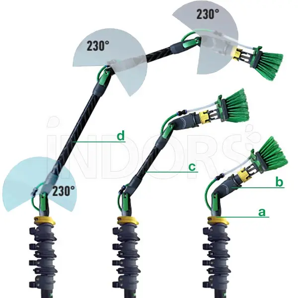 Adaptateur angulaire modulaire à col de cygne Unger nLite pour brosses et tiges télescopiques