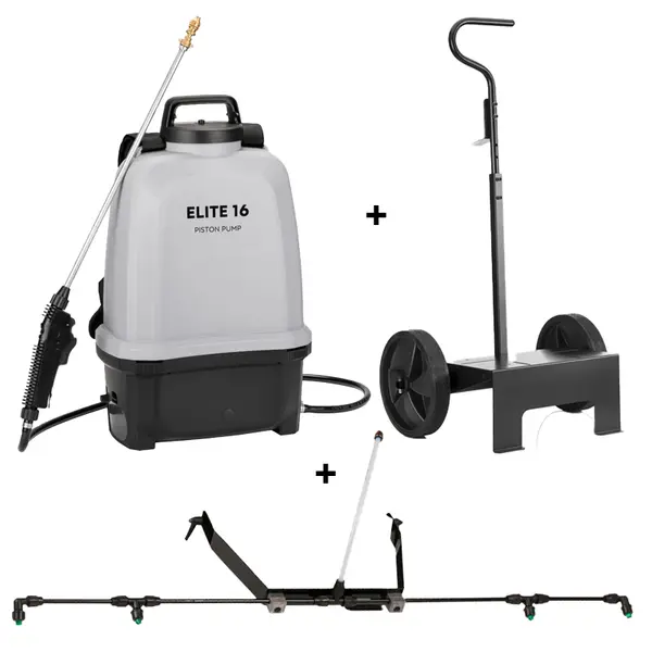 Volpi Elite 16 24PRO16 - Pompe 8 bars avec chariot et rampe de pulvérisation