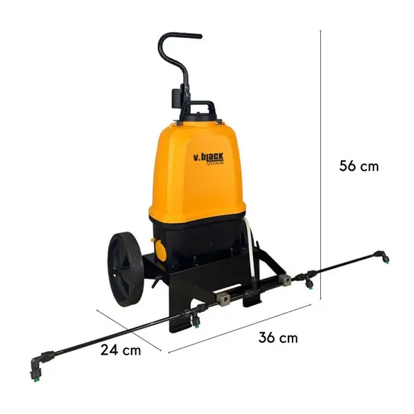 Kit de pompe Volpi VITA 16 - Chariot et barre de désherbage 16 L