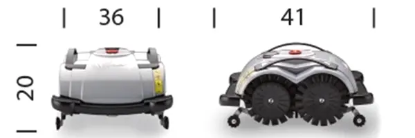 Essuie-glace Ecorobot BLITZ 4 robot tondeuse dimensions compactes