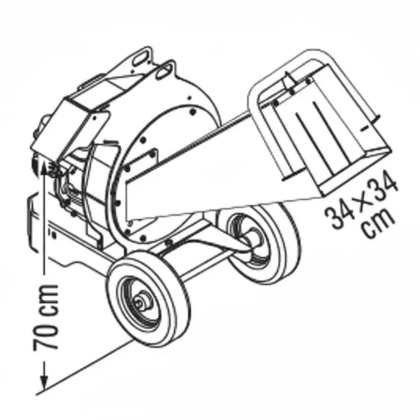 Broyeur de branches Zanon BC 60-S 1002857 - Moteur Honda 6,5 CV et diamètre de coupe de 6 cm