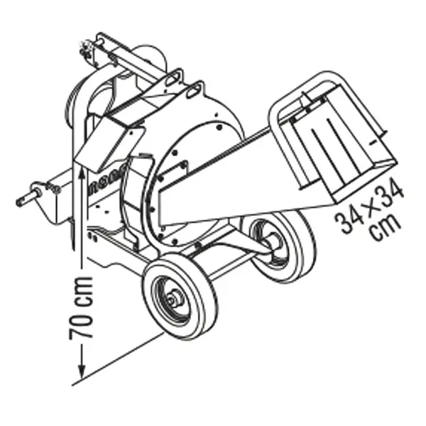 Broyeur de branches Zanon BC 60-T 1002860 - à prise de force pour tracteurs de 20 à 50 CV, diamètre de coupe : 7 cm