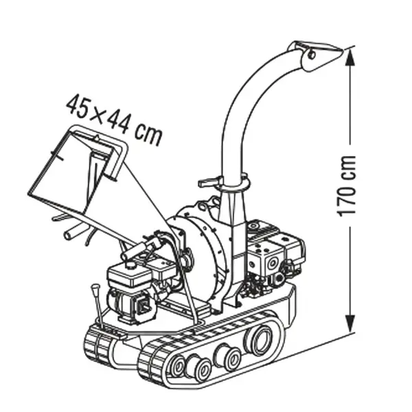 Broyeur de branches Zanon BC 90 Cingo 1002934 - Moteur Honda 13 CV et diamètre de coupe de 9 cm